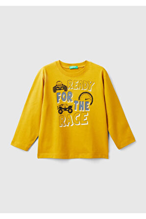 United Colors Of Benetton Erkek Ekru Tişört (Model Kodu: 3Atng10G7 )