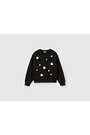 United Colors Of Benetton Kadın / Kız Siyah Sweatshırt (Model Kodu: 3J73C10M4 )