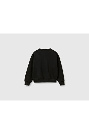 United Colors Of Benetton Kadın / Kız Siyah Sweatshırt (Model Kodu: 3J73C10M4 )