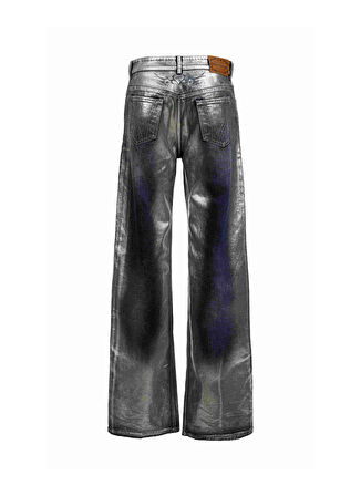 Chiara Ferragni Yüksek Bel Geniş Paça Standart Gri Kadın Denim Pantolon 77CBB5P1