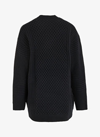 Just Cavalli Standart Desenli Siyah Kazak Kadın 77PAFM02