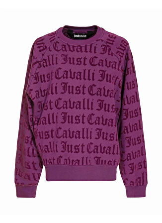 Just Cavalli Baskılı Siyah Kadın Sweatshırt 77PAIC00