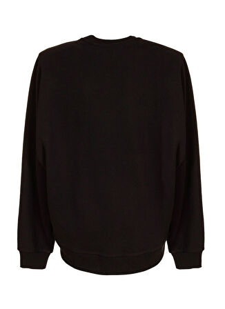 Just Cavalli Baskılı Siyah Kadın Sweatshırt 77PAIE15