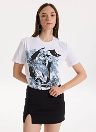 Just Cavalli Beyaz Kadın T-Shirt 78PAHT04
