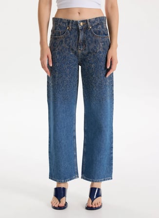 Just Cavalli Mavi Kadın Standart Denim Pantolon 78PAB5S7