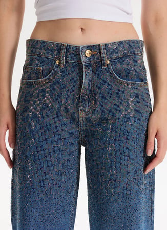 Just Cavalli Mavi Kadın Standart Denim Pantolon 78PAB5S7