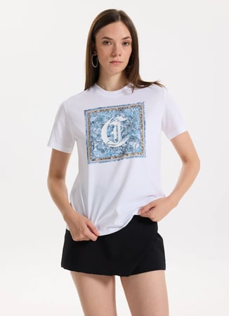Just Cavalli Siyah Kadın T-Shirt 78PAHC12
