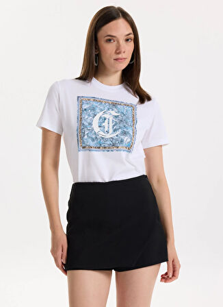 Just Cavalli Siyah Kadın T-Shirt 78PAHC12