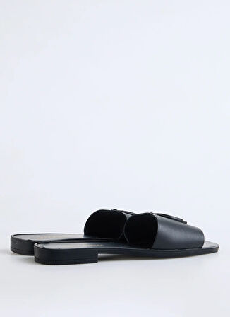 78RA3S93 Siyah Kadın Deri  Terlik