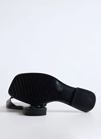 78RA3S93 Siyah Kadın Deri  Terlik