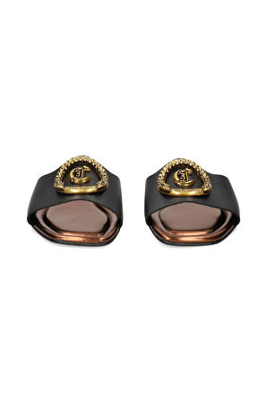 Kadın Jc Yılan Logo Terlik - Siyah | 36