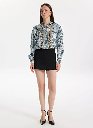 Just Cavalli Koyu Mavi Kadın Gömlek 78PAL2A6