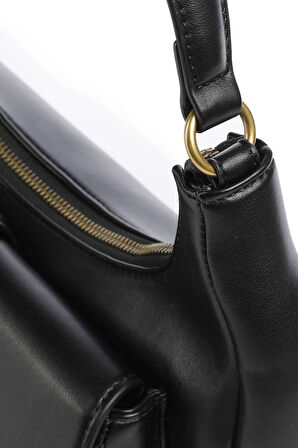 Kadın Borsa A Yılan Tokalı Omuz Çantası - Siyah | undefined