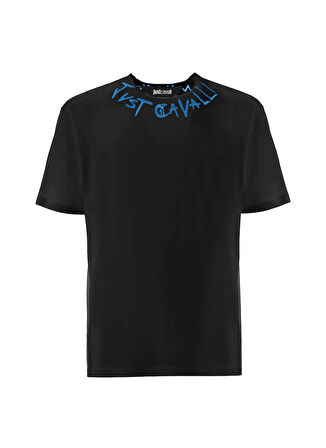 Just Cavalli Bisiklet Yaka Siyah Erkek T-Shirt 79OAHE21