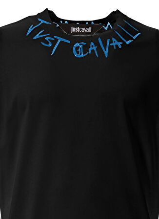 Just Cavalli Bisiklet Yaka Siyah Erkek T-Shirt 79OAHE21
