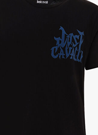 Just Cavalli Bisiklet Yaka Siyah Erkek T-Shirt 79OAHE13