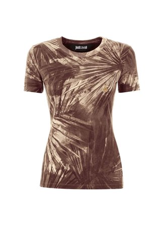 Just Cavalli Çok Renkli Kadın Desenli T-Shirt 79PAHE07