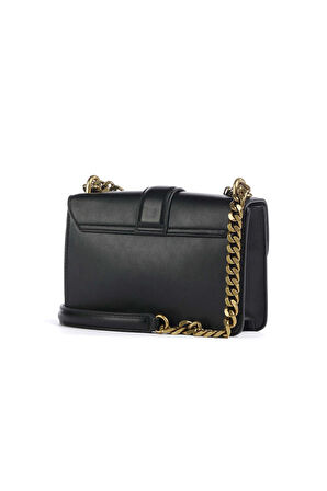 Kadın Yılan Tokalı Zincir Askılı Çapraz Askılı Çanta - Siyah | undefined