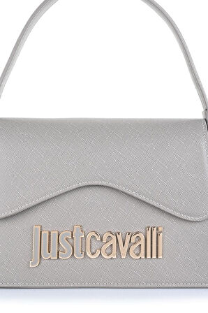 Kadın Metal Yazı Logolu El & Omuz Çantası - Gri | undefined