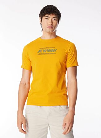 K-Way Bisiklet Yaka Turuncu Erkek T-Shirt K4125DW_ODOM TYPO