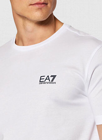 EA7 Bisiklet Yaka Beyaz Erkek T-Shirt 8NPT51PJM9Z