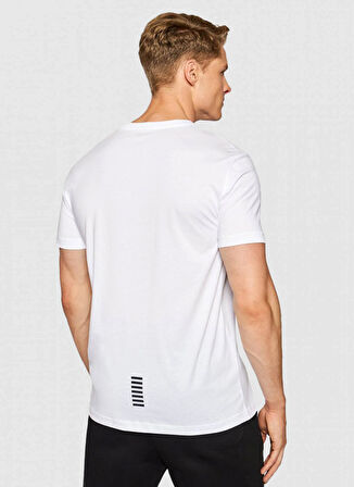 EA7 Bisiklet Yaka Beyaz Erkek T-Shirt 8NPT51PJM9Z