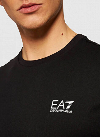 EA7 Bisiklet Yaka Siyah Erkek T-Shirt 8NPT51PJM9Z