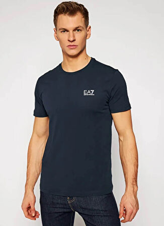 EA7 Bisiklet Yaka Lacivert Erkek T-Shirt 8NPT51PJM9Z