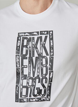 Bikkembergs Beyaz Erkek T-Shirt C 4 101 2V