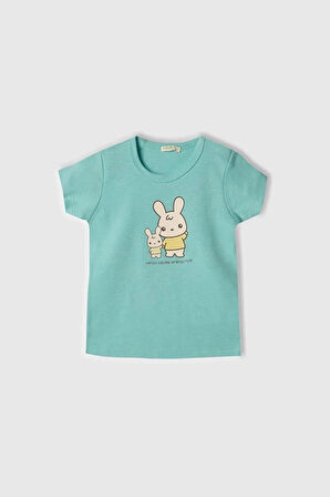 United Colors of Benetton Erkek Bebek T shirt Turkuaz 3I9WA1062