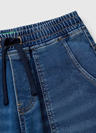 Benetton Yüksek Bel Düz Paça Koyu Mavi Erkek Çocuk Pantolon 44LGCF04J