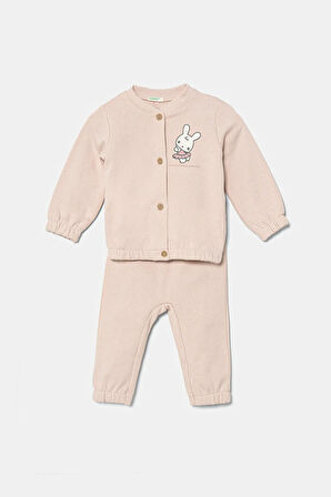 Bebek Pembe Baskılı Eşofman Takım