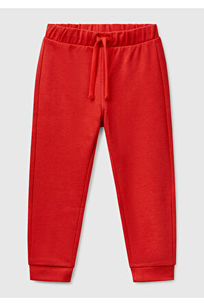 Erkek Çocuk Kırmızı Arka Cebi Logo Eşofman Altı