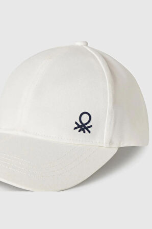 United Colors of Benetton Çocuk Cap Şapka Beyaz 6YCTGA012