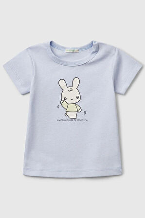 United Colors of Benetton Erkek Bebek T shirt A.Mavi 3I9WA1062