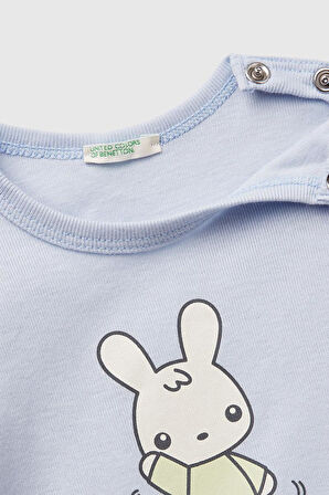 United Colors of Benetton Erkek Bebek T shirt A.Mavi 3I9WA1062