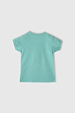United Colors of Benetton Erkek Bebek T shirt Turkuaz 3I9WA1062