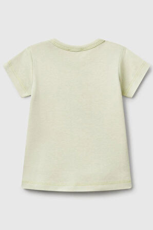 United Colors of Benetton Kız Bebek T shirt A.Yeşil 3I9WA1062