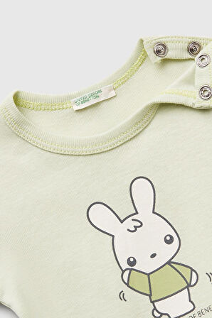 United Colors of Benetton Kız Bebek T shirt A.Yeşil 3I9WA1062