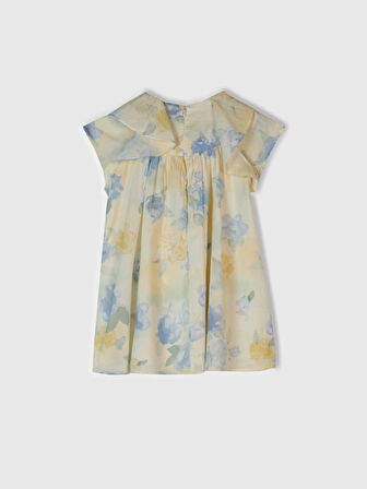 Benetton Kız Çocuk Batik Elbise 1-6 Yaş Mavi