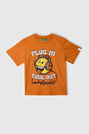 United Colors of Benetton Erkek Çocuk Smile T shirt Turuncu 3I1XG10IH