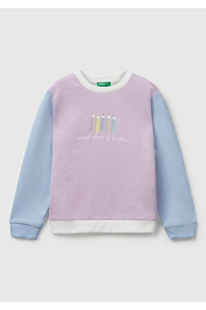 Benetton Kız Bebek Lila Sweatshırt