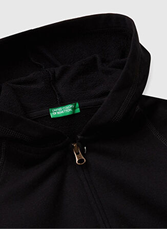 Benetton Baskılı Erkek Çocuk Siyah Sweatshırt 33NVC505A