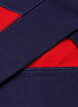 Benetton Nakışlı Erkek Çocuk Kırmızı - Gri Sweatshırt 3J68C501B