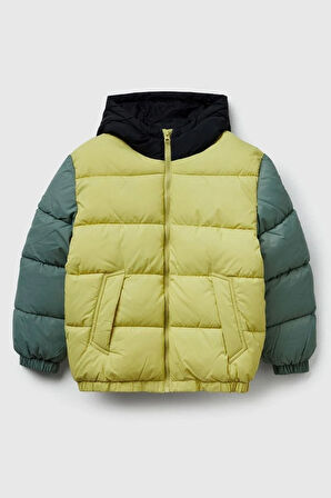 United Colors of Benetton Erkek Çocuk 2WU0CN06N-25K Mont Sarı