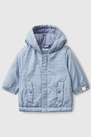 United Colors of Benetton Erkek Bebek 2TMRAN00T-25K Yağmurluk Mavi