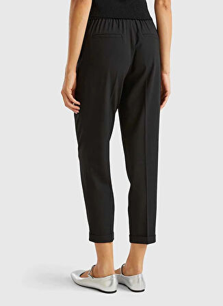 Benetton Yüksek Bel Normal Siyah Kadın Pantolon 4962DF079