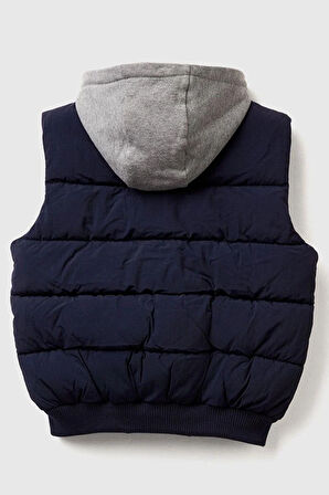 United Colors of Benetton Erkek Çocuk BNT-2IGGCJ012-25K Puffer Yelek Lacivert