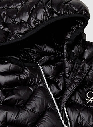 Benetton Nakışlı Siyah Kız Çocuk Yelek 21INCJ00Q