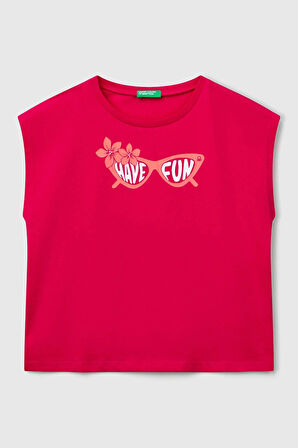United Colors of Benetton Kız Çocuk Tişört 3JERC10PB